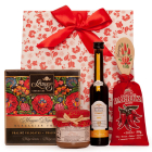 MATYÓ AJÁNDÉKCSOMAG - pralinéválogatás, pálinka, paprika, lekvár