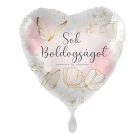 SOK BOLDOGSÁGOT LUFI - virágos, lepkés mintával (43cm)
