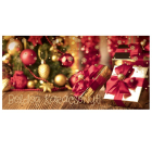 KARÁCSONYI KÉPESLAP - piros és arany színvilágban