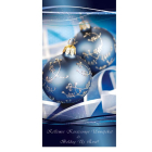 KARÁCSONYI KÉPESLAP - kék gömbökkel