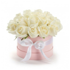 Letisztult elegancia virágdoboz - 15 szál fehér rózsa