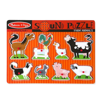Farm formapuzzle, hangokkal