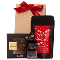 Valentin napi csomag férfiaknak pálinkával és csokoládéval