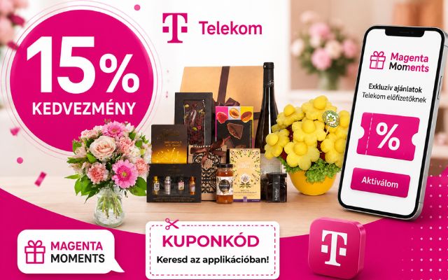 Telekomosok figyelem! - 15% kedvezmény ajándékainkra