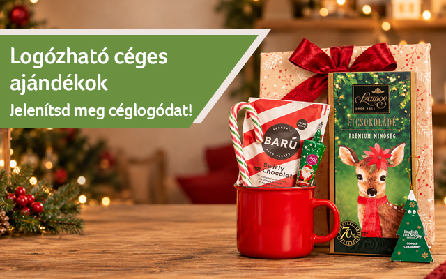 Logózható termékek csomagjainkban - jelenítsd meg céglogódat!