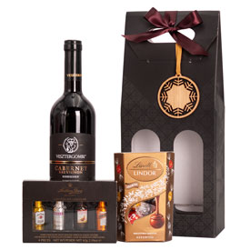 Karácsonyi ajándékcsomag borral