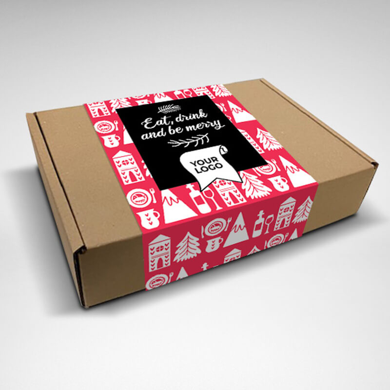 Ajándékbox logózható papírpánttal